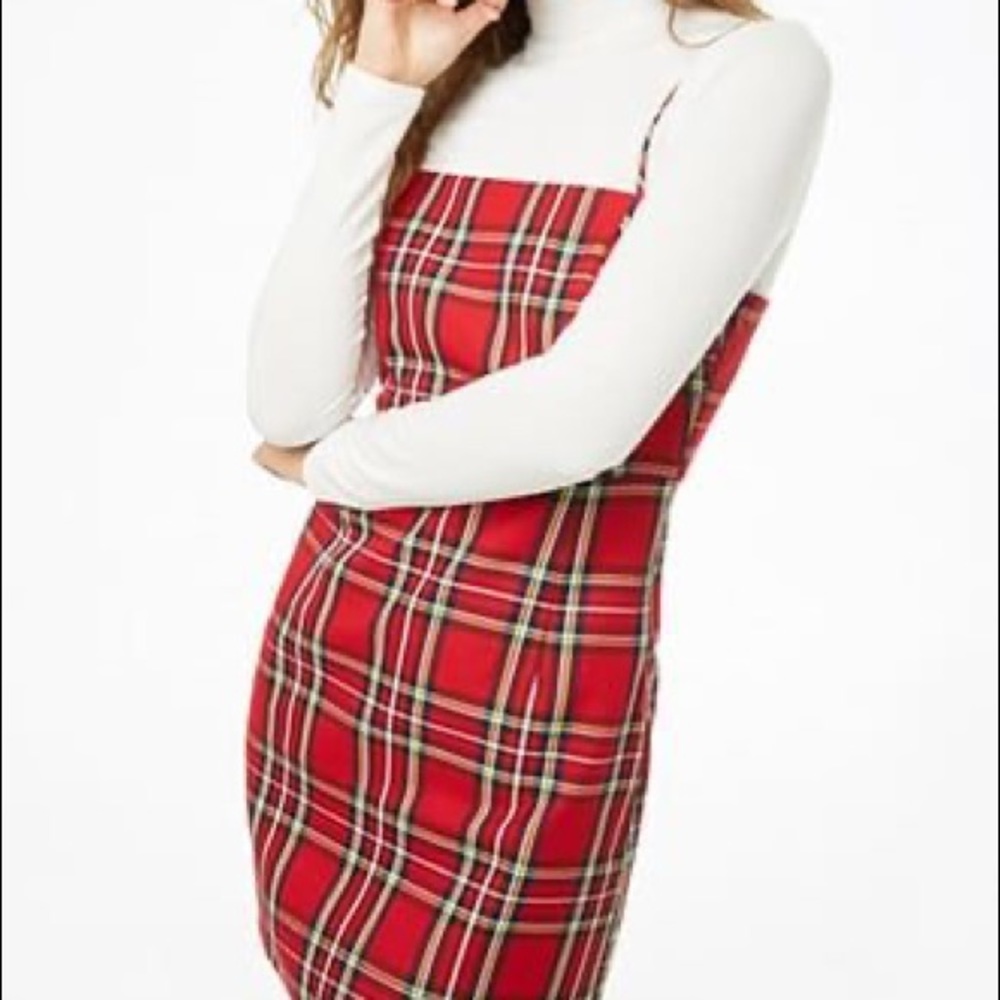 Forever 21 plaid red mini dress